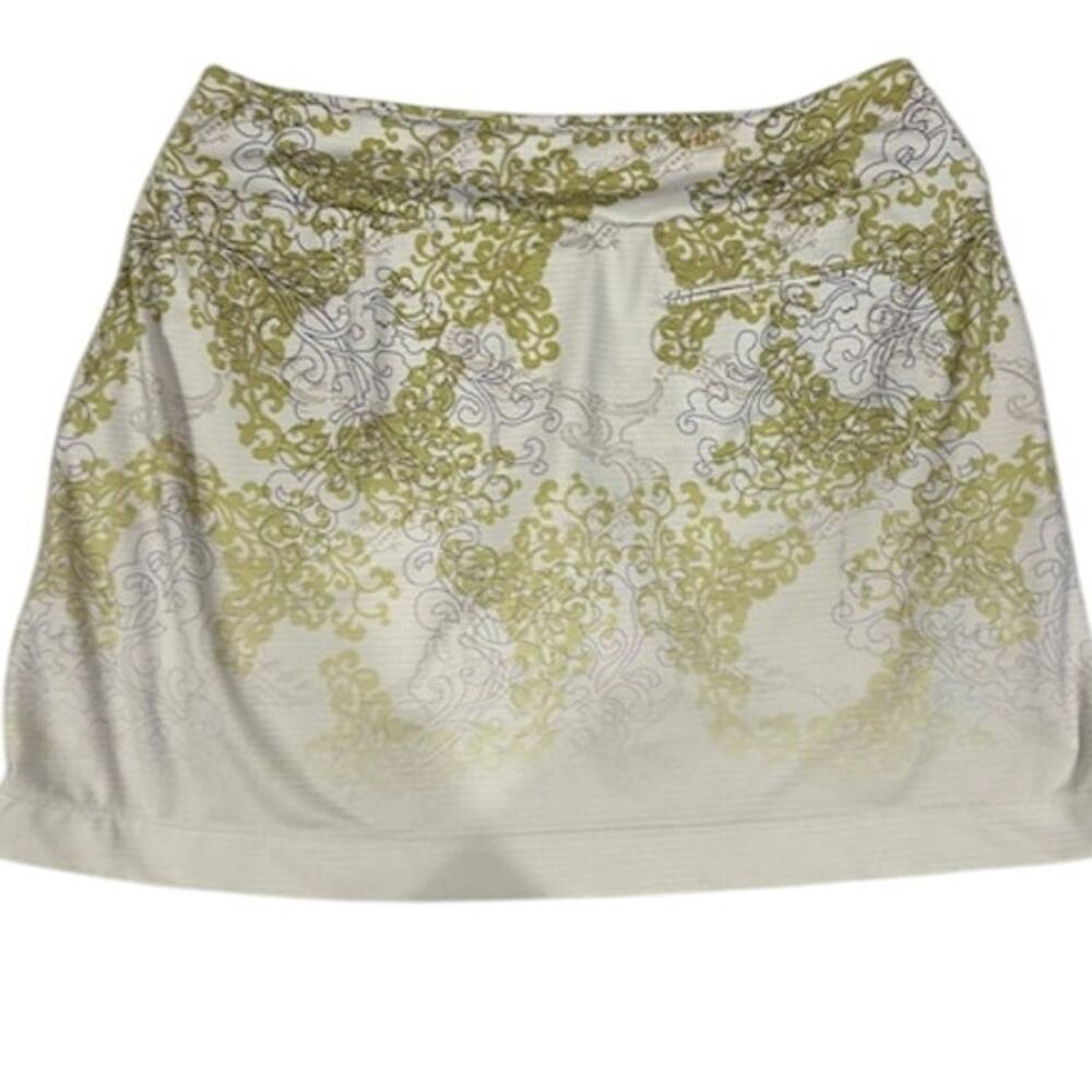 NIKE COOL Cream Green Sport Golf Skirt shorts Liner Women's LARGE